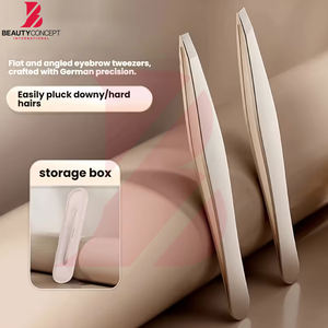Nouvelles Pinces à Épiler Tendance 2026 en Acier Inoxydable Personnalisables, Idéales pour le Modelage des Sourcils, les Extensions de Cils, l'Épilation et la Coupe des Poils Faciaux - Product Image 5