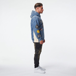 Custom <b>Men</b> Winter Acid Washed Embroidery Vintage Fleece Oversized Heavyweight Breathable Windproof Pullover <b>Hoodie</b> - Product Image 4