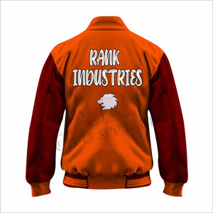 Best Manufacturer Made Eco-Friendly Breathable Men Letterman Winter Jacket With <b>Stand</b> Collar And Front Logo Customizable Colors - Product Image 3