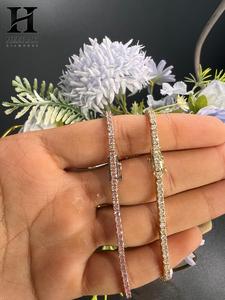 Pulsera de tenis de lujo con diamantes cultivados en laboratorio de corte redondo, pulsera clásica de eslabones brillantes al por mayor - Product Image 3