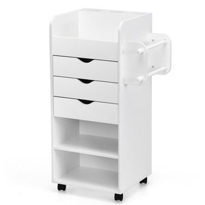 Carrito de Almacenamiento para Manualidades, Diseño Rodante de Madera con Ruedas Bloqueables - Product Image 5