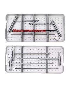 BISONS Orthopedic Cannulated <b>Screw</b> Instrument <b>Set</b> 6.0mm 7.3mm Titanium Stainless Steel Surgical Kit for Bone Fixation - Product Image 3