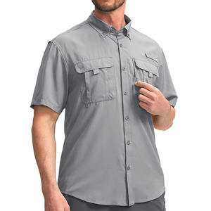 เสื้อตกปลาทรงหลวมสำหรับผู้ชาย พิมพ์โลโก้ได้ตามต้องการ ระบายอากาศได้ดี แขนสั้น - Product Image 6