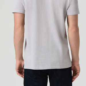 High Quality Stitching Casual Outdoor Wear Men Solid Color Tee Shirt With Short Sleeves / Turn <b>Down</b> Collar OEM Service Designing - Product Image 6