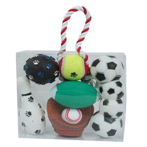 Juego de 6 Juguetes Masticables con Temática Deportiva para Mascotas, Juguetes Divertidos y Estimulantes para Amigos Peludos - Product Image 2