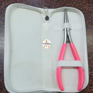 Pinza de Boca Plana de 18 cm para Extensiones de Cabello, Color Rosa, Herramienta Profesional para Extensiones de Cabello - Product Image 2