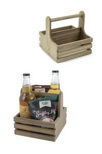 Modern Durable Wooden Caddy Organizer <b>Storage</b> <b>Box</b> with Handle for Kitchen Bathroom Desk-Portable Tabletop Decoration - Product Image 2