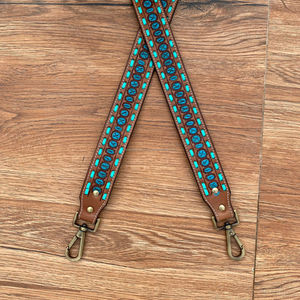 กล้องหนังเครื่องมือแบบตะวันตกและสายคล้องกีตาร์หนังแท้สายคล้องกระเป๋าสะพายข้างสำรองทำจากทองเหลืองโบราณ - Product Image 4