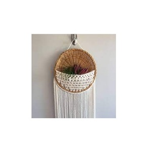 Panier de rangement en macramé fait main, thème élégant, vente en gros, corde de coton de qualité supérieure, panier creux tissé à la main avec poignée - Product Image 4