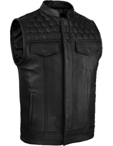 Gilet de moto punk pour homme 100 % polyester anti-plis séchage rapide sans manches pour l'extérieur et la conduite hivernale - Product Image 1