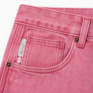Pantalones Cortos Vaqueros Anchos de Mezclilla Rosa Vintage Lavada para Hombre, Estilo Urbano, Moda de Verano, Venta al por Mayor OEM - Product Image 6