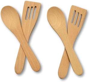 Ustensiles de cuisine pour batterie de cuisine antiadhésive, ustensiles en bois durables, résistants à la chaleur, faciles à nettoyer - Product Image 1