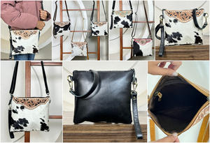 Bolso de Mano Mini Cruzado de Cuero Vacuno con Diseño Floral Vintage, Estilo Occidental, para Hombro o Muñeca, Venta al Por Mayor - Product Image 3