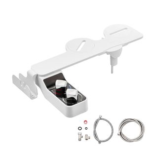 Accessorio Bidet con Doppi Ugelli Retrattili per WC, Spruzzatore Acqua Calda e Fredda, Pressione Regolabile, Materiale ABS, Facile da Usare, 0,3 Piedi - Product Image 1
