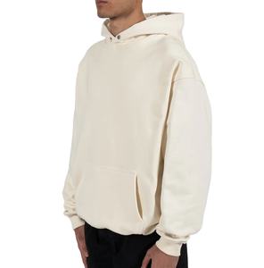 Personnalisé Hiver 500 GSM Cropped Hoodies Hommes Épaisse Polaire Blanc Sweat À Capuche Surdimensionné Boxy Coton Sweat À Capuche Lourd 2026 - Product Image 3