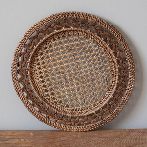 Bohemian <b>Square</b> Water Hyacinth <b>Placemat</b> Boho Rattan Charger Plates for Table Decoration From Vietnam Wholesaler - Product Image 4