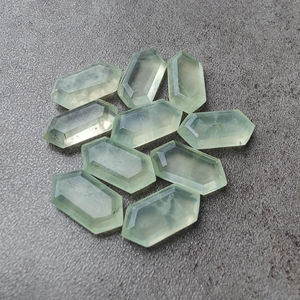 Piedra Preciosa de Prehnita Genuina, Corte Tableta, Calibrada, Hexagonal, Parte Posterior Plana, Piedra Suelta para Fabricación de Joyas, Cabujón al por Mayor - Product Image 4