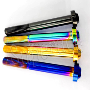 Vis UFO en titane GR5 à tête Torx large M6/M8/M10, finition or arc-en-ciel et noir, profil bas, pour <span class=keywords><strong>moto</strong></span> sportive, course et automobile - Product Image 2