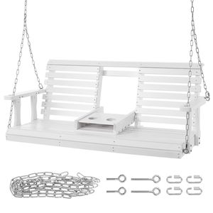 Dondolo da Veranda in Legno da 1,5 m Migliorato, Robusto Dondolo da Giardino con Capacità di Carico di 400 kg per Cortile e Giardino, Utilizzabile anche in Interni - Product Image 1