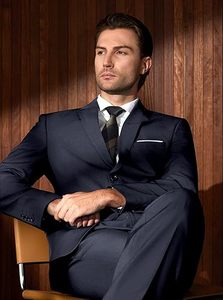 Traje de boda para hombre, elegante, pantalón y chaqueta, corte ajustado, esmoquin para novio. - Product Image 3