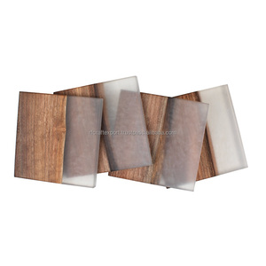 Nouveau Meilleur Design Décoration De Table Bois Résine Époxy Dessous De Verre Napperons De Table Sublimation Blancs Boisson De Mariage Inde RF Artisanat - Product Image 1