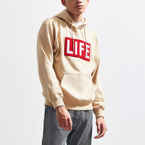 เสื้อฮู้ดดี้ปักลายเชนิลล์ผ้าฝ้ายแท้ 100% สำหรับผู้ชาย ปรับแต่งโลโก้ได้ พิมพ์ลายสำหรับฤดูใบไม้ร่วงและฤดูหนาว - Product Image 3