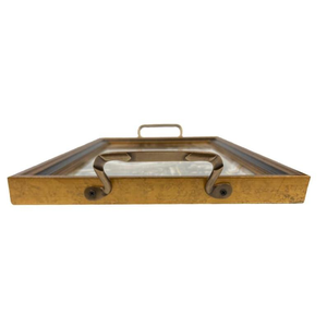Stylish Practical Round Wooden Tray with Bohemian Plant Pattern Resin Enamel Coating for Serving Drinks <b>Breakfast</b> - Product Image 3