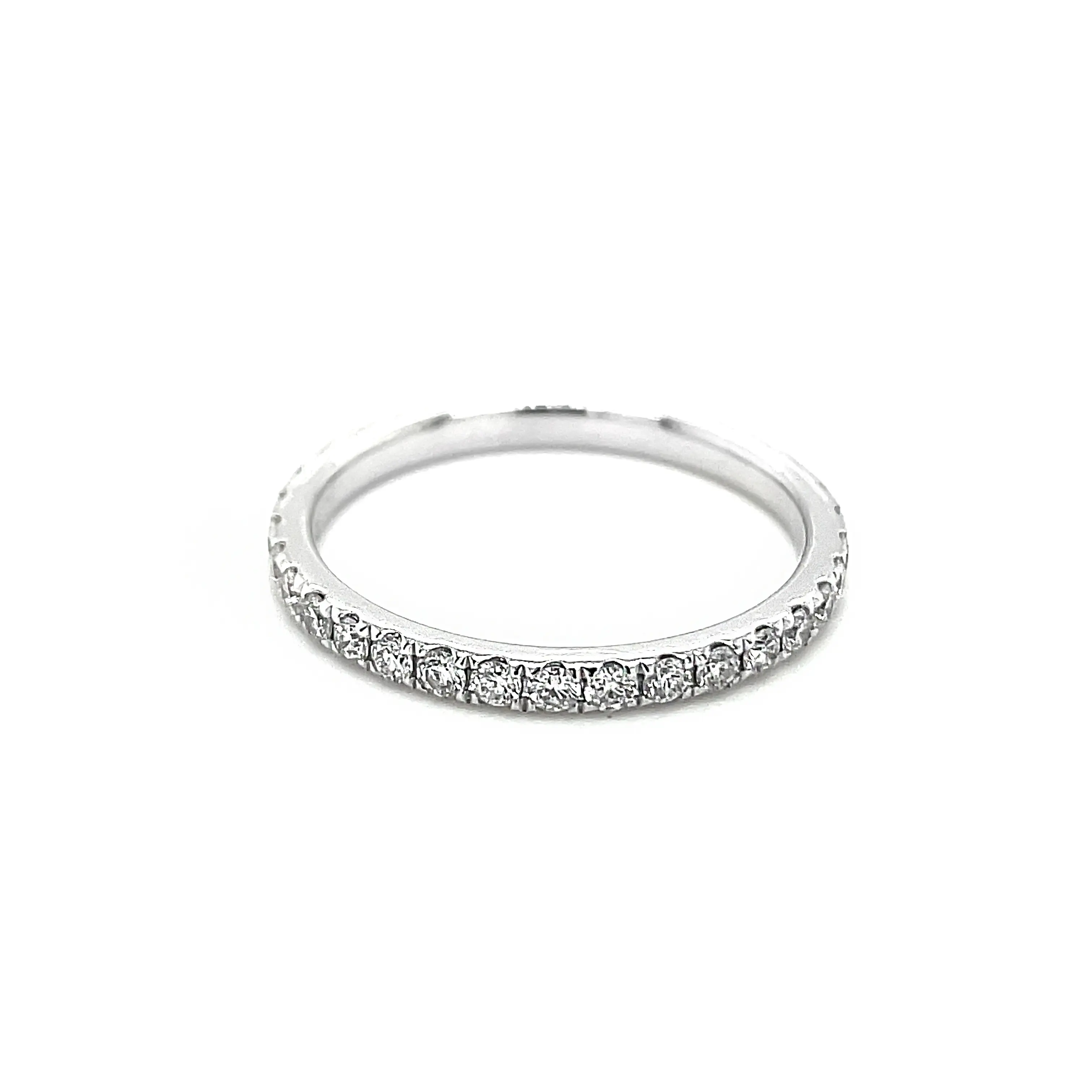 Wholesale minimalist 18K white gold simple and fine wedding Diamond fine jewelry ring