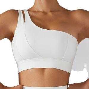 Vente en gros de vêtements personnalisés à la mode pour femmes soutien-gorge respirant soutien-gorge tendance sans couture soutien-gorge de sport à une épaule pour femmes - Product Image 1