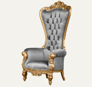 Silla de Trono de Madera de Caoba Sólida de Estilo Antiguo, Hecha a Mano, Duradera, Muebles de Lujo para Sala de Estar de Hotel o Apartamento - Product Image 2