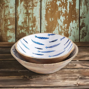 Juego de mesa de plástico con estampado de flores, cuenco de resina de madera esmaltada, Mango Natural, proveedor de fábrica, gran oferta - Product Image 3