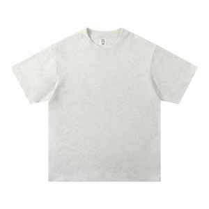 Camiseta informal de punto grueso de 250g, 75% algodón, 25% poliéster, con patrón holgado y manga corta. - Product Image 3