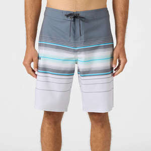 Shorts de bain rayés pour hommes grandes tailles, séchage rapide, légers, respirants, avec cordon de serrage - Product Image 1
