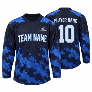 Uniformes Deportivos al Por Mayor, Jersey de Hockey sobre Hielo de Última Moda, Números Aplicados, 280 GSM, Impresión por Transferencia de Calor, Transpirable - Product Image 5