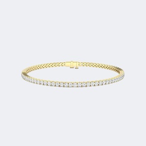 Luxury Round Brilliant Cut Lab Grown Diamond <b>Bracelet</b> For Women Gold Wedding Anniversary Jewelry Available In 9K 14K 18K - Product Image 4