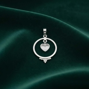 925 Sterling Silver Heart Round Shape Blank Bezel Pendant DIY Keepsake Memorial Jewelry Setting For Resin Ashes Hair Breastmilk - Product Image 4