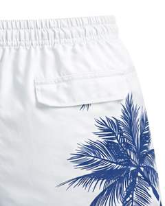 Shorts de Baño Personalizados para Hombre con Estampado de Palmeras, Secado Rápido, Shorts de Playa, Shorts de Verano, Cintura Elástica con Cordón Ajustable, Personalizados OE - Product Image 3