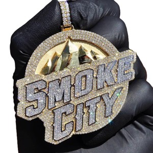 925 <b>Silver</b> Diamond Pendant <b>Charms</b> Hiphop Iced Out IGI Certified Diamond Gold Plated VVS Moissanite Pendants Unisex Jewelry - Product Image 5