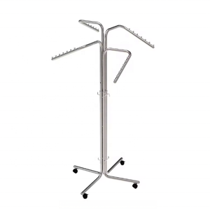 Chromed Zinc 1-Shelf Adjustable Height Accent Shelf <b>Clothing</b> Display <b>Rack</b> with Easy Assembly Indoor/Outdoor Use 2.5kg - Product Image 4