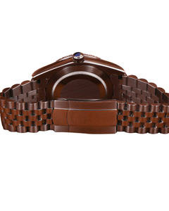 Reloj de pulsera con diamantes de moissanita semiincrustados, esfera negra personalizada, estilo hip-hop, automático, con correa de diamantes. - Product Image 4