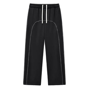 กางเกงขายาวทรงตรงผ้าฝ้ายวอร์สเตด 100% ยี่ห้อ Hasselblad Line สำหรับผู้ชาย ป้องกันขนร่วง มีเชือกผูกเอว ทรงหลวม สีสันหลากหลาย - Product Image 1