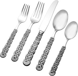 Ensemble de couverts en acier inoxydable de qualité supérieure, élégants, pour les dîners, les mariages, les restaurants et l'usage domestique - Product Image 5