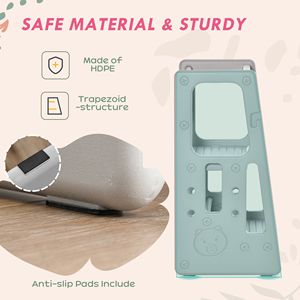 <b>Adjustable</b> Gray Toddler Tower Anti-Slip Kitchen Bathroom and Bedroom Step Stool with Helper Mat for Kids' <b>Tables</b> - Product Image 5