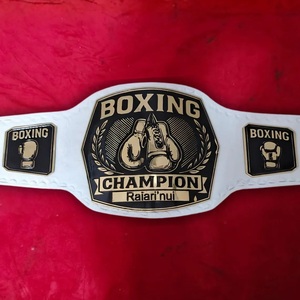 Cinturón de Campeonato de Boxeo Personalizado, Premio para Ganador de Boxeo con Logotipo, Placas Doradas y Correa de Cuero PU - Product Image 2