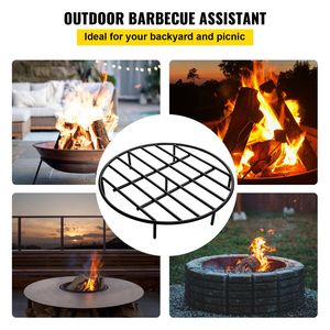 Griglia per Braciere Rotonda in Ferro da 24 Pollici, Verniciata di Nero, per Legna da Ardere, Griglia Resistente per Braciere - Product Image 6