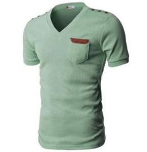 Camiseta de algodón para hombre, cuello redondo hecho de algodón-Spandex, 180 gramos, peso de la tela, método de tejido de punto - Product Image 2