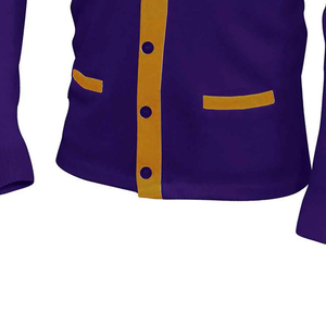 Sweat-shirt unisexe 100% coton de haute qualité, style streetwear décontracté violet et or, pour l'hiver - Product Image 4