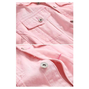 Men's Winter Stylish <b>Denim</b> <b>Jacket</b> Stand Casual OEM Wholesale High Quality Cotton <b>Custom</b> Front Logo Eco-Friendly Breathable - Product Image 3