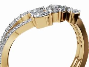 เครื่องประดับเพชร 0.896 กะรัต 46 เม็ด ทองแท้ 9k 14k 18k ทองเหลือง ทองชมพู ทองขาว เครื่องประดับหรูหรา ของขวัญสำหรับผู้หญิง - Product Image 3