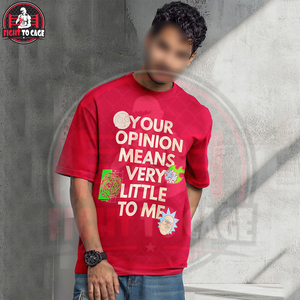 เสื้อยืดผู้ชายไซส์ใหญ่ ดีไซน์ใหม่ล่าสุด คอโอ แขนสั้น สีพื้น ผ้าฝ้ายแท้ 100% สินค้าลิขสิทธิ์ Morty สีแดง สำหรับผู้ใหญ่ - Product Image 4